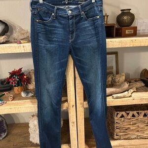 7 For All Mankind Blue Skinny Jeans Classic Fit